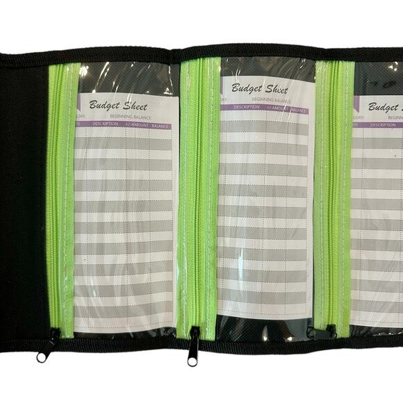 Money Wallet Cash Organizer, Savings Wallet Envelopes, Green Money Organizer - Picture 4 of 4